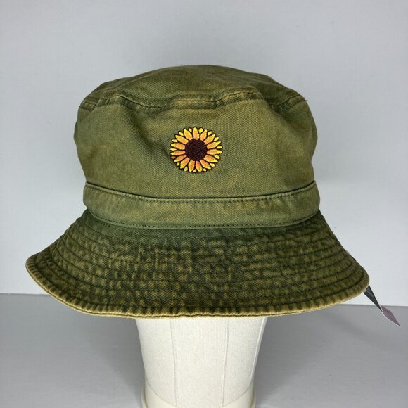 wild fable Accessories - Wild Fable Women's Green Sunflower Bucket Hat New
